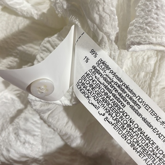 Zara Bloggers Favorite Textured Weave Tiered White Short Dress - Picture 10 of 10